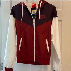 •NWT• Nike Maroon Windbreaker